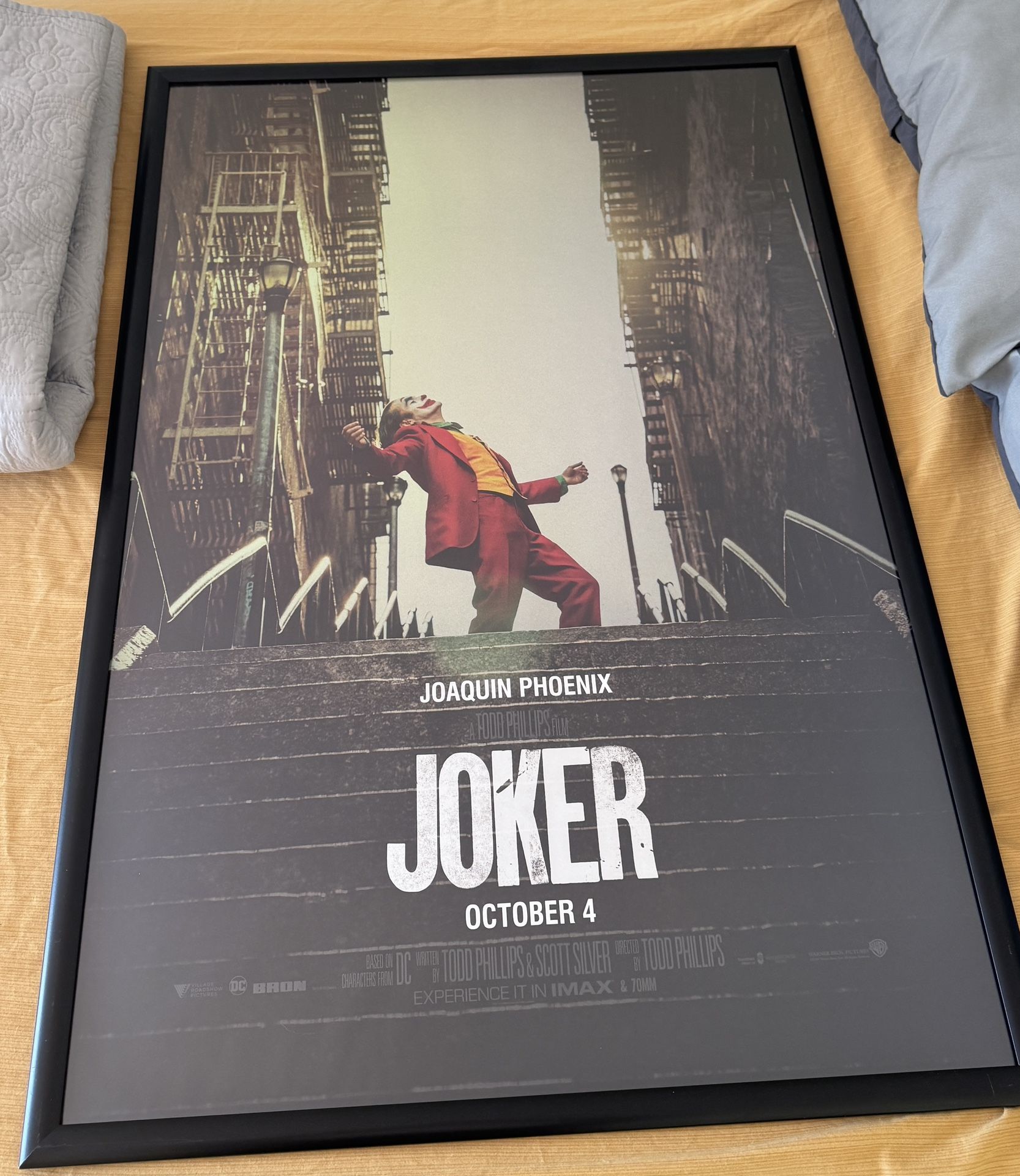 Joker 2019 Original Double Sided 27x40 Front Framed Movie Poster