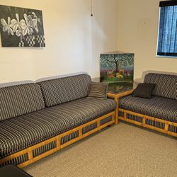 2 Couches and Corner Table 