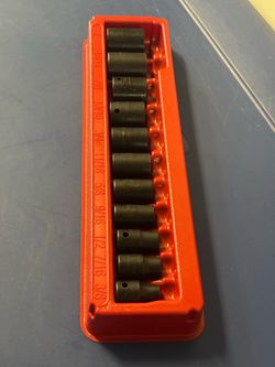 Snap-on Tools 11 pc 1/2" Drive 6-Point SAE Flank Drive® Shallow Impact Socket Set (3/8-1")