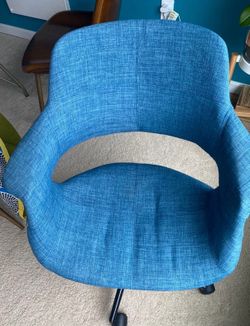 Cute blue swivel chair