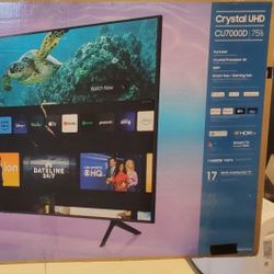 75 Tv $55 Down Takes The TVs On Finacing Free Delivery 6 Month Warranty.  75 Samsung Tv Smart 4k Hdtv 