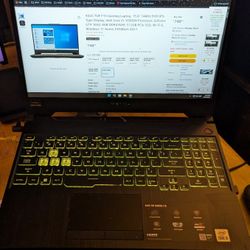 ASUS TUF Gaming Laptop F15 (2023) 15.6" / I5-10300H 10th Gen CPU / GTX 1650 4gb GPU / 16gb DDR4 RAM / 512gb NVMe M.2 Drive /