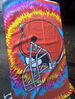 Cleveland Browns Tie-Dye Football Flag