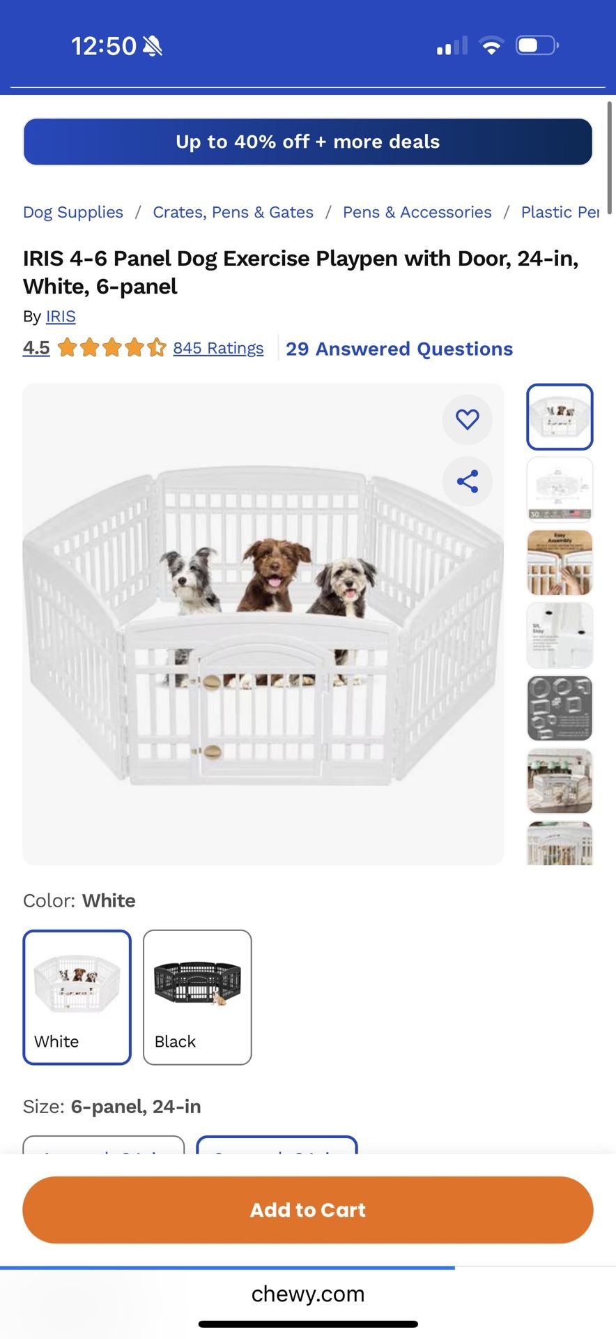 White Dog Playpen