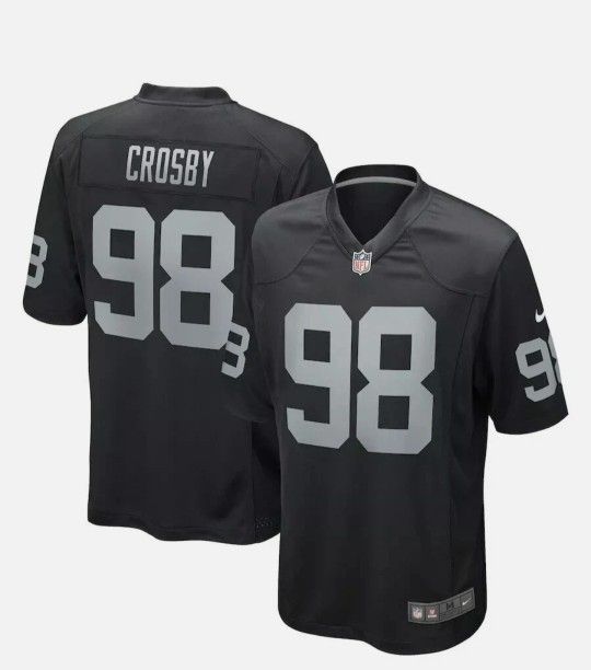 New! Maxx Crosby Las Vegas Raiders Player Jersey Men's #98 NFL size XL.