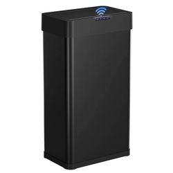 B79 $50   Pirecart Motion Sensor Trash Can 16 Gallon（60L）Automatic Trash Bin for Bathroom, Office, Home, Black  Smart Automatic Sensor: Features a 5.9