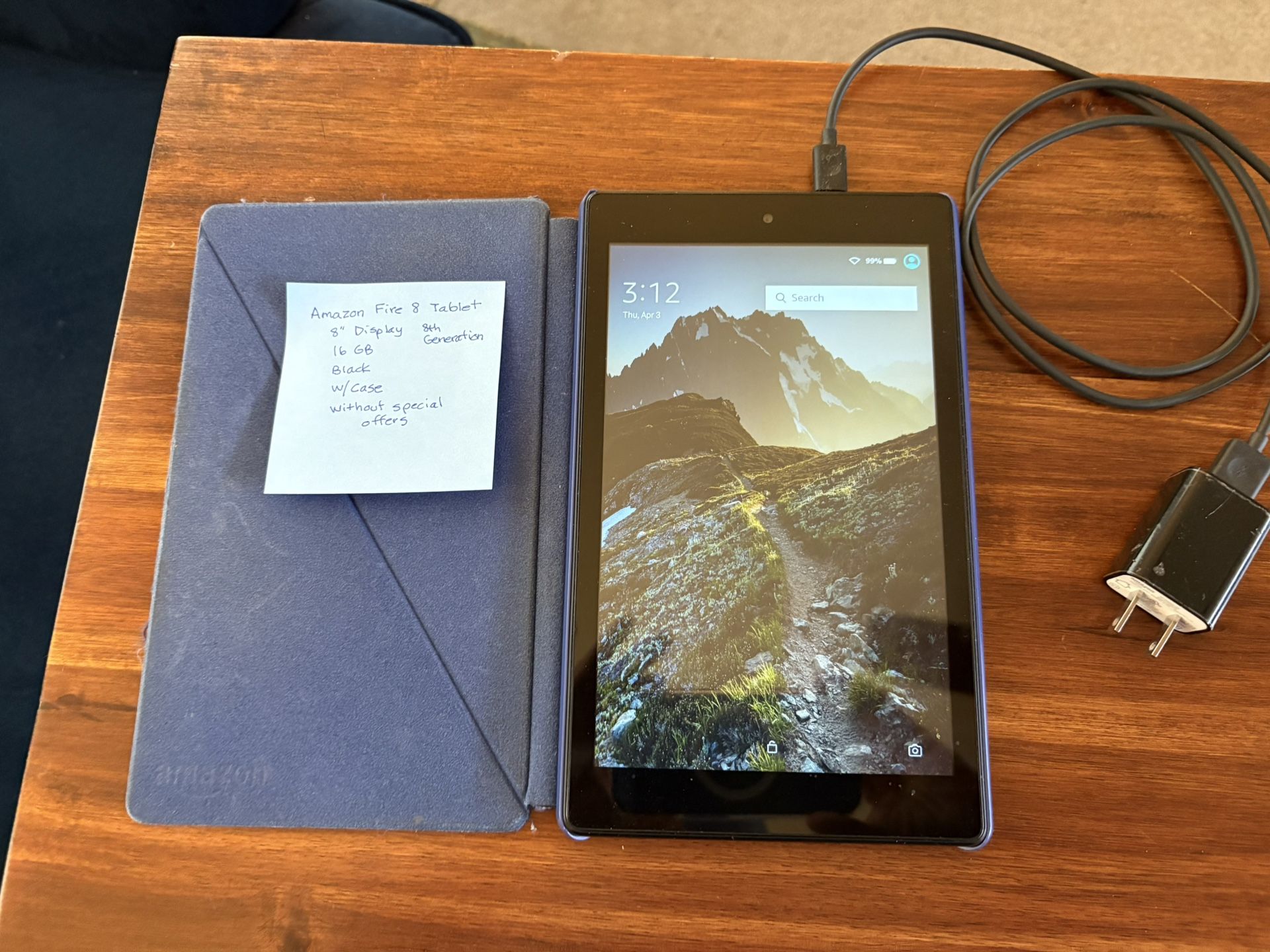 Amazon Fire Tablet - Black w/blue case