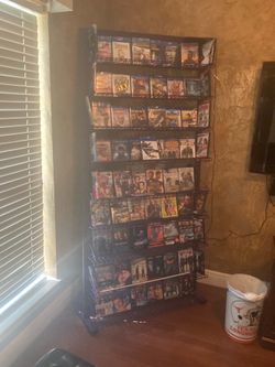BlockBuster rack and over 100 movies