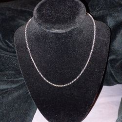 Sterling Silver Rolo Chain Necklace 16in