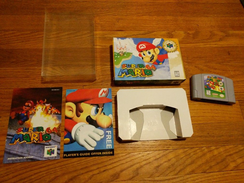 Super Mario 64 Players Choice Game, Box, Manual (Nintendo 64, 1996)