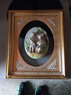 Framed Porcelan Center Dolls/ Great 4 You