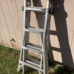 Gorilla Ladders 18 ft Reach Aluminum Multi-Position Ladder with Tool Hangers, 300 lbs. Load Capacity, Type IA Duty Rating