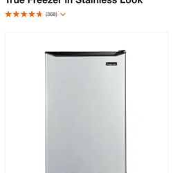 4.5 cu. ft. Mini Fridge with True Freezer in Stainless Look

