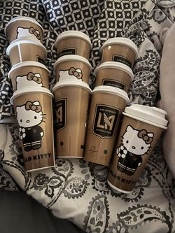Limited Edition LAFC hello Kitty Coffee Cups 