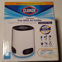 Clorox Tabletop True HEPA air purifier New and Sealed Energy Star Efficient