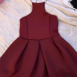 Boohoo Burgundy Dress