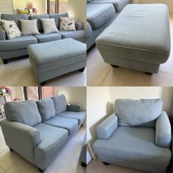 Sofa-bed + ottoman + chair