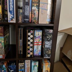 Assortment of modern strategy board games