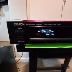 DENON Vintage Tuner Nippon JAPAN TU-460 Precision audio component memory auto mute 🔇 Signal +:30 Channel Presets Multi ☆Display! 