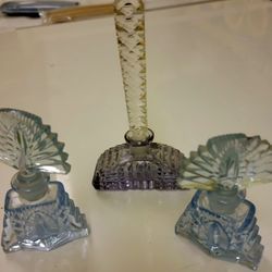 Antique cut glass perfume bottles 