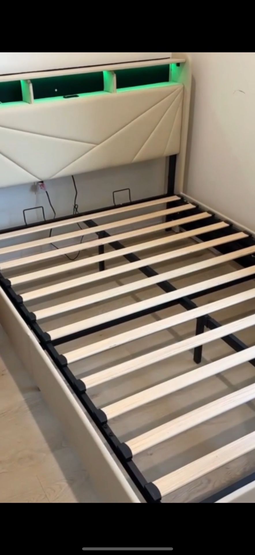 King size bed frame.usb and led light 