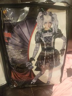Girls broken doll halloween costume