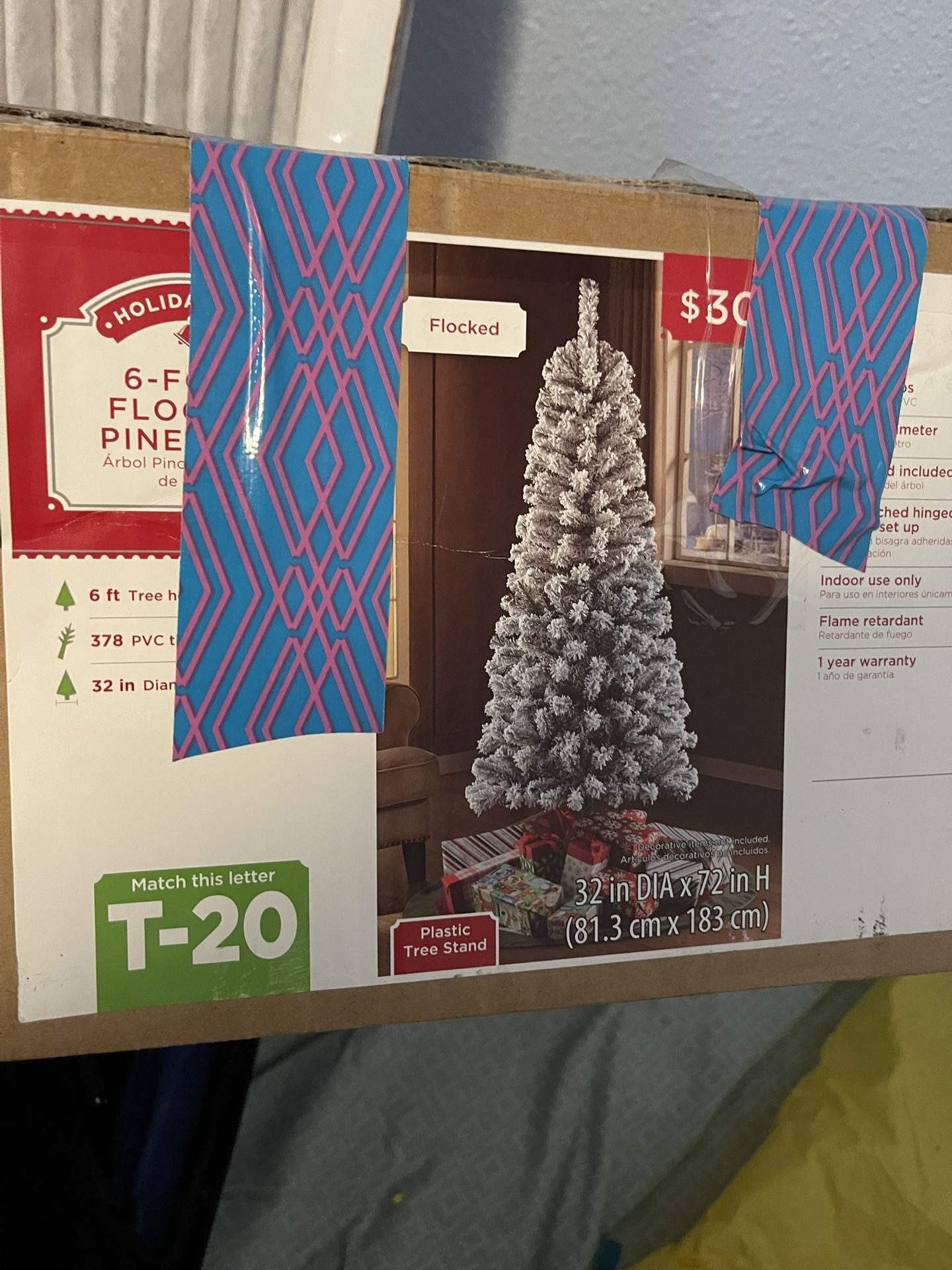 6 Ft Flocked Tree