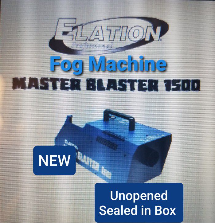 " New " Elation Master Blaster Professional Fog Machine   ............ "NEW".......... Cost $960... Now $599