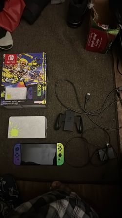 Nintendo switch limited edition OLED splatoon theme