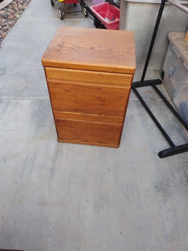 Oak File Cabinet