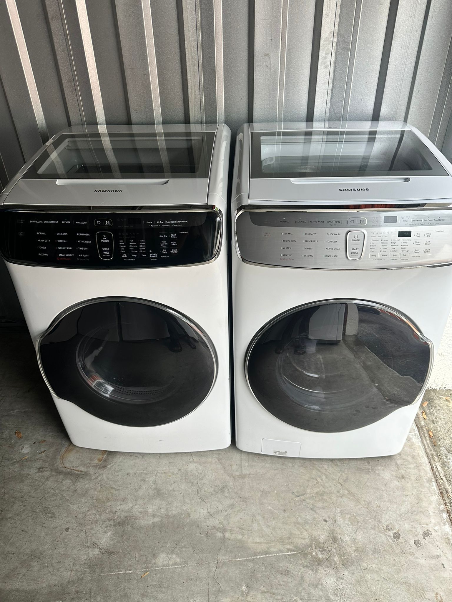 Smart washer and dryer set with flexwash 2 months warranty delivery available Price 900