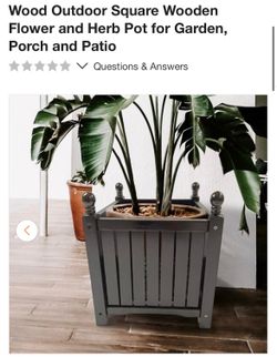 Outdoor wooden pot