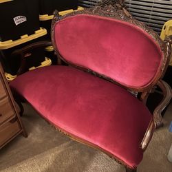 Antique Red Armchair