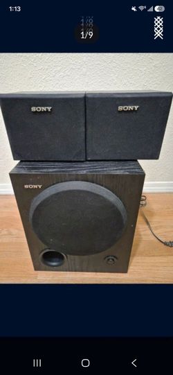 Sony SA-WM250, 100 Watt Subwoofer and Bookshelf Speakers. Works Perfectly. Must Pick Up In Horizon, Smoke-Free Home