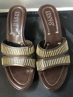 Franco Sarto Slip on wedge sandals Size:9