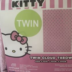 Hello Kitty Pink Twin  Cloud Throw 