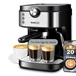 Geek Chef 20 Bar Pump Espresso Cappuccino latte Coffee Maker with