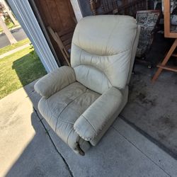 White Leather Recliner
