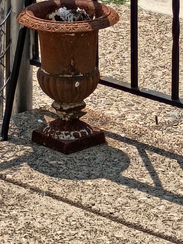 18th Century Flower Vase Cast Iron