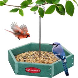 Kingsyard Platform Bird Feeder For Outdoor Hanging 