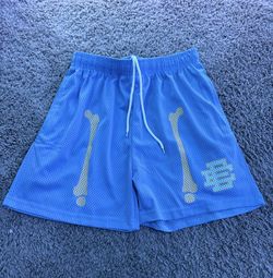 Blue skeleton EE shorts