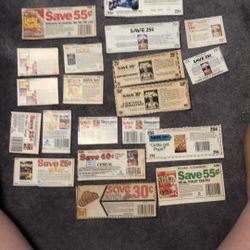 Vintage 1980’s Store Coupons. Movie/Video Game Theme