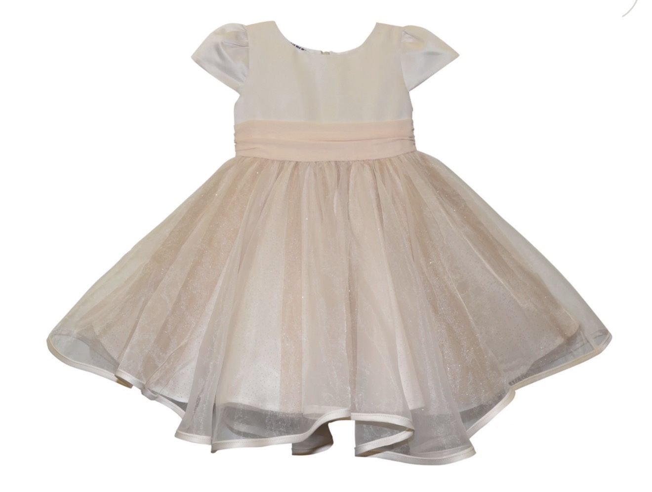 Toddler Girl Blueberi Boulevard Satin & Glitter Fit and Flare Dress