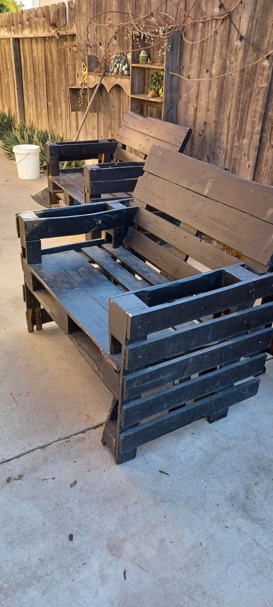 Large  chairs made from palets