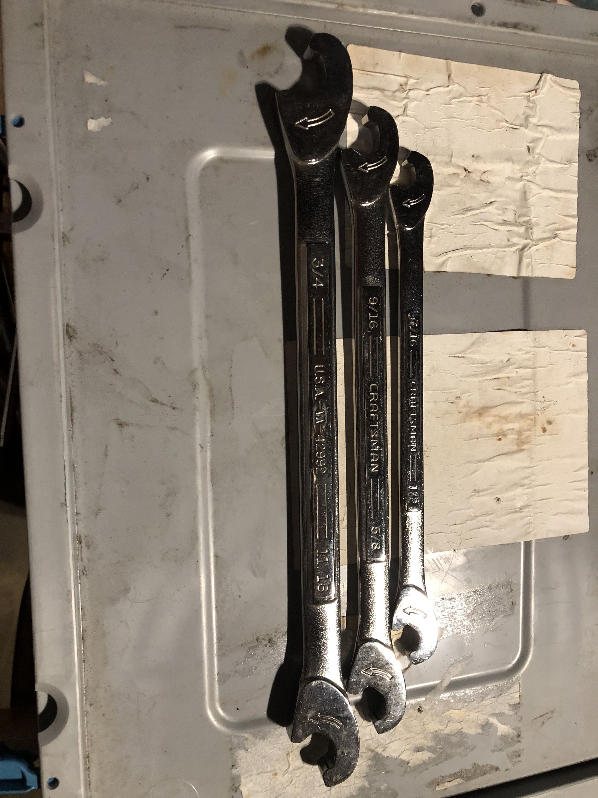Vintage Craftsman Double End Wrenches 12 Inch 11 Inch And 9 Inch
