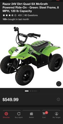 Razor 24V Dirt Quad  powered ride-on