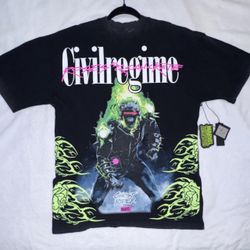 Civil Regime Marvel Ghost Rider Graphic Tee Small Oversized