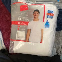 Hanes 6 Tag less T-shirts 2X