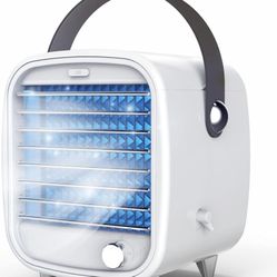 Brand New Mini Portable Cooling Fan With LED Light 