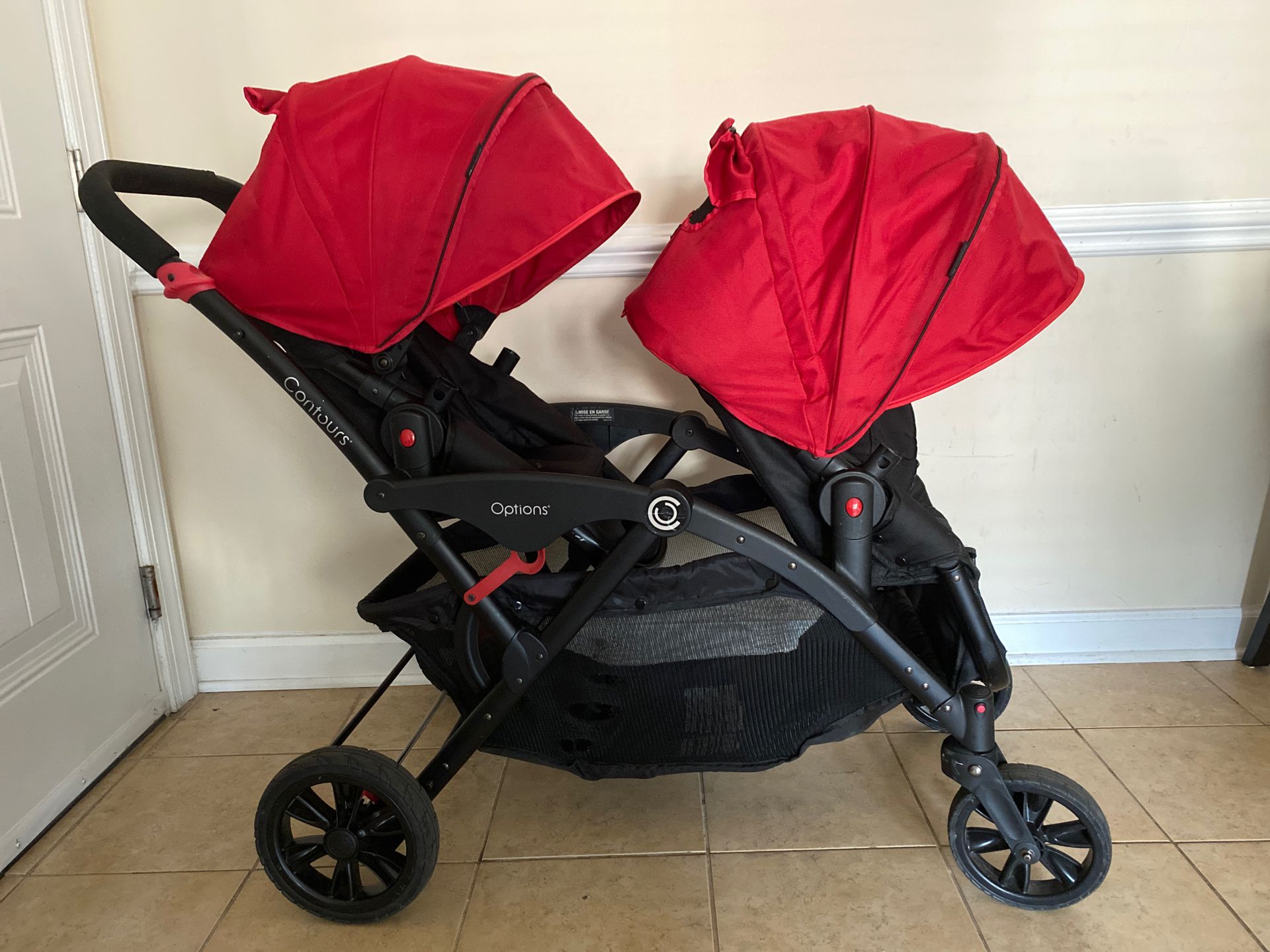 Options double stroller also has a baby swing $80
